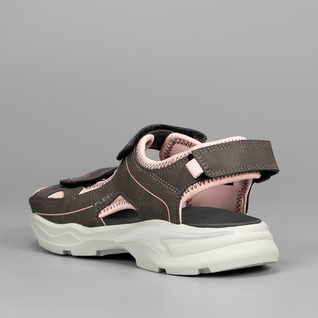 Детские летние сандалии серо-розовые - фото 7