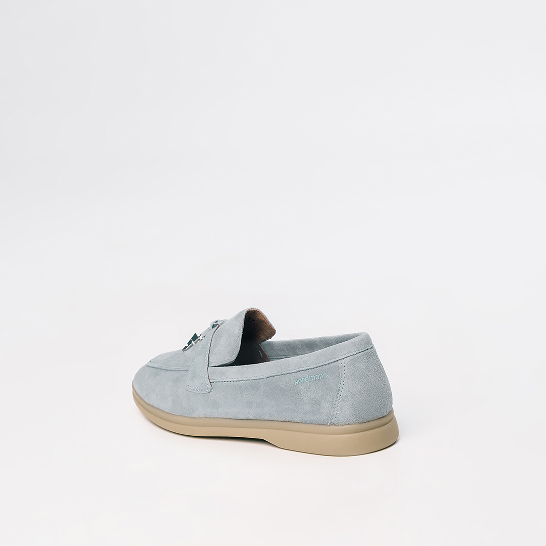 Женские лоферы цвет голубой - фото 8