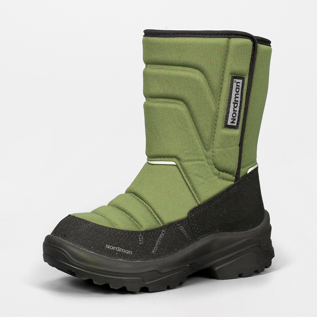 Зимние детские сапоги Nordman Lumi  на липучке Хаки - фото 7