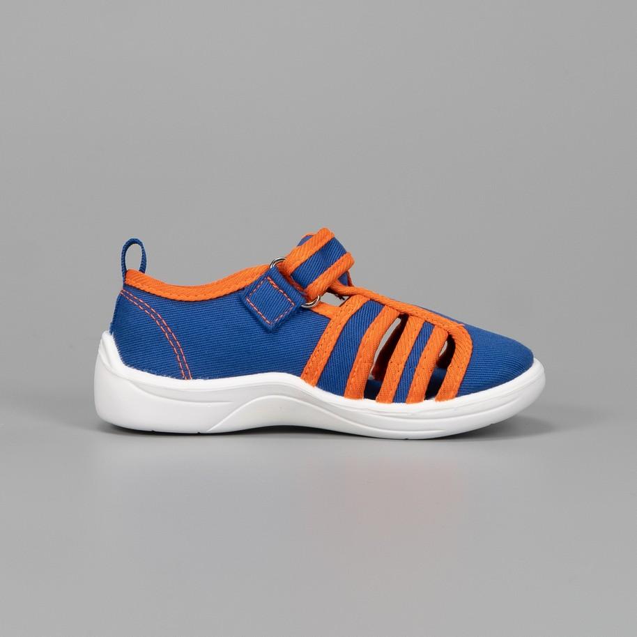 Тапочки детские Nordman Stars cиние с оранжевым - фото 3