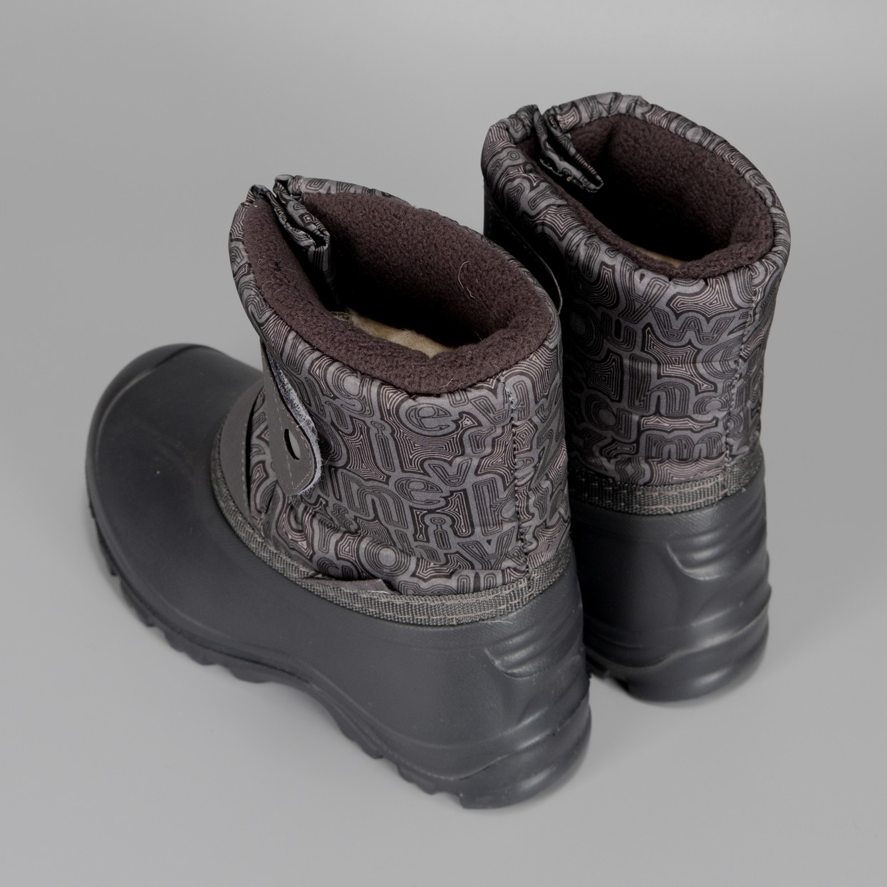 Сноубутсы Nordman Joy из ЭВА на липучке серые с серой подошвой - фото 9