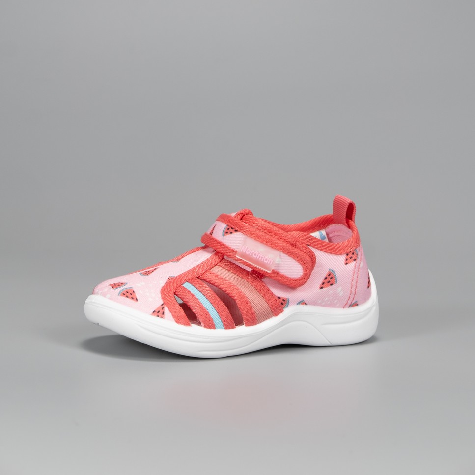 Тапочки детские Nordman Stars розовые с принтом - фото 3