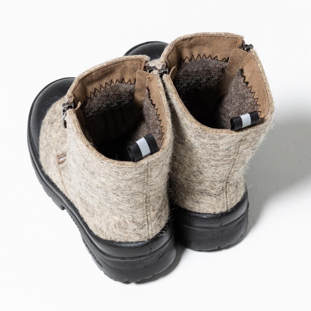 Валенки Nordman на двух молниях с кожаным носом темно-серые - фото 2