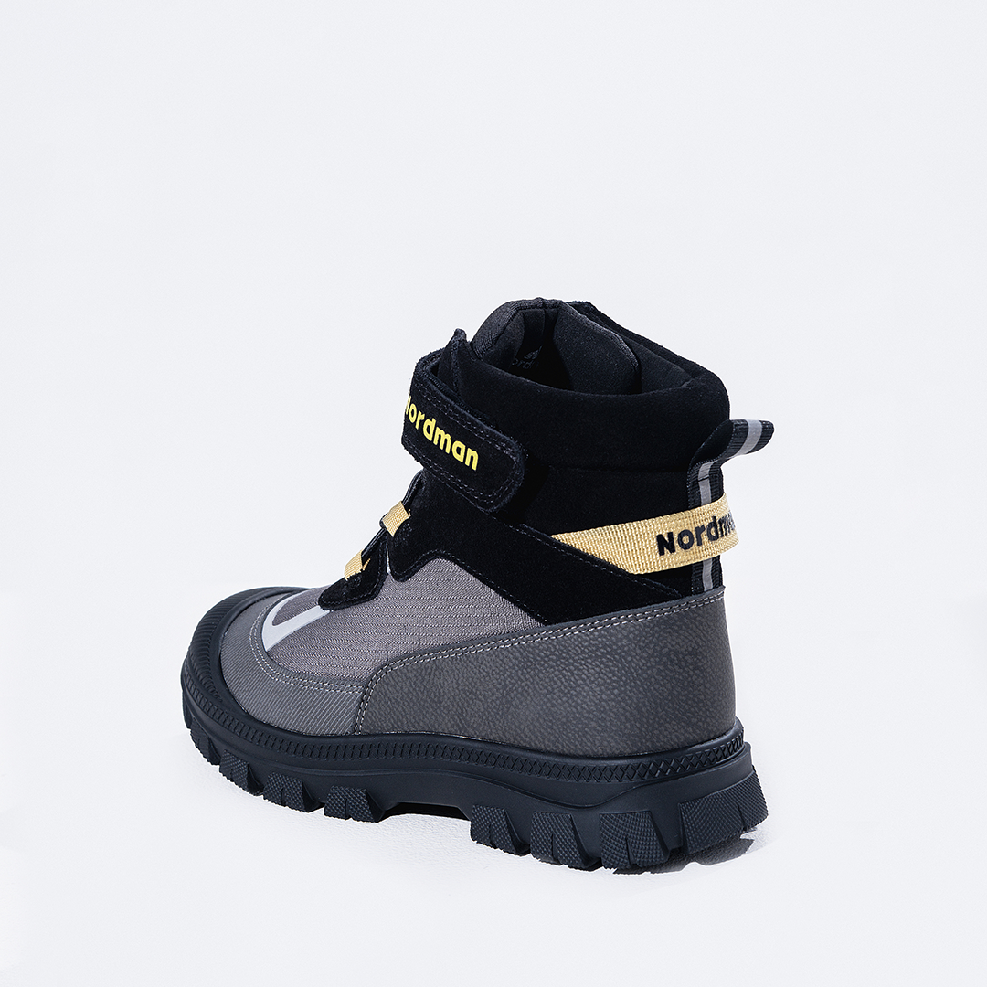 Ботинки Nordman зимние на липучке и шнурках цвет серый - фото 9