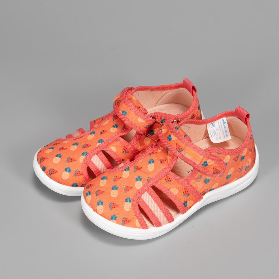 Тапочки детские Nordman Stars оранжевые с принтом - фото 8