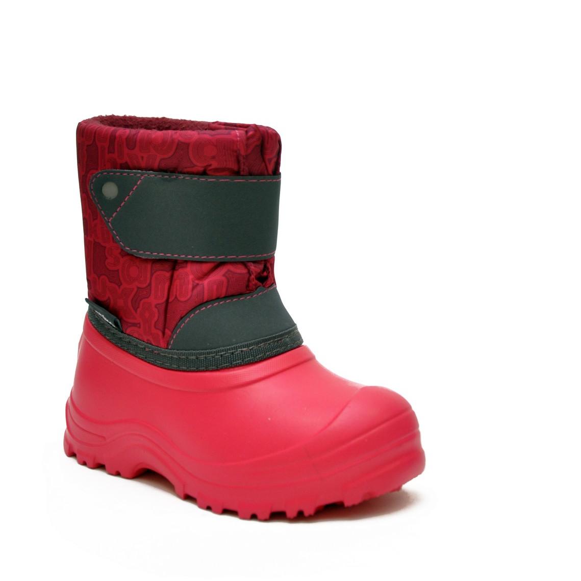 Сноубутсы Nordman Joy из ЭВА на липучке малиновые принт/красный - фото 2