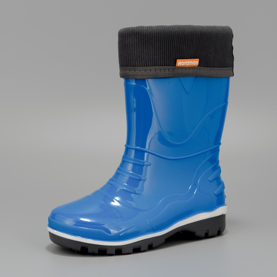 Детские резиновые сапоги с флисовым утеплителем NORDMAN STEP светло-синие - фото 2