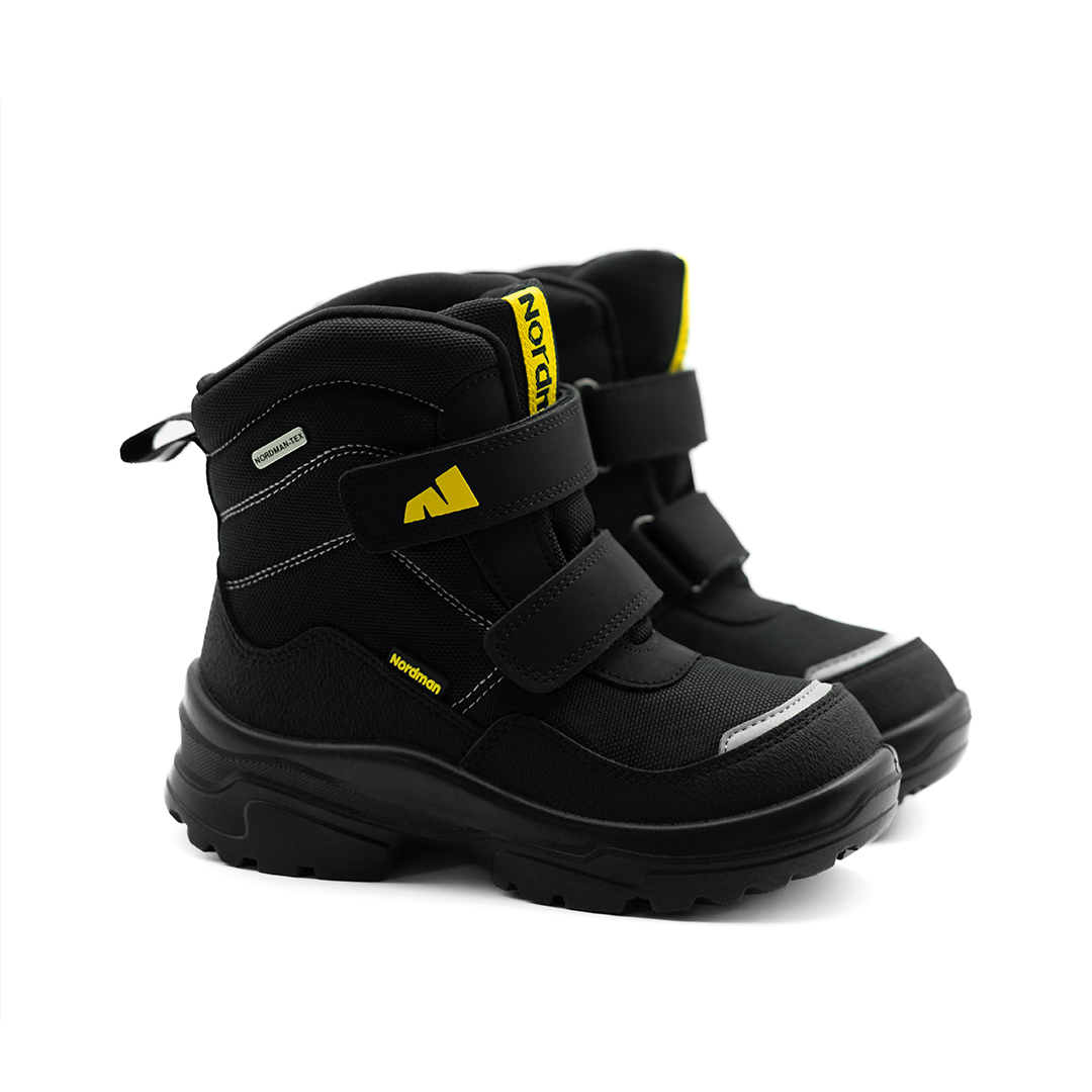 Детские зимние ботинки Cosmo на двух липучках черные - фото 4