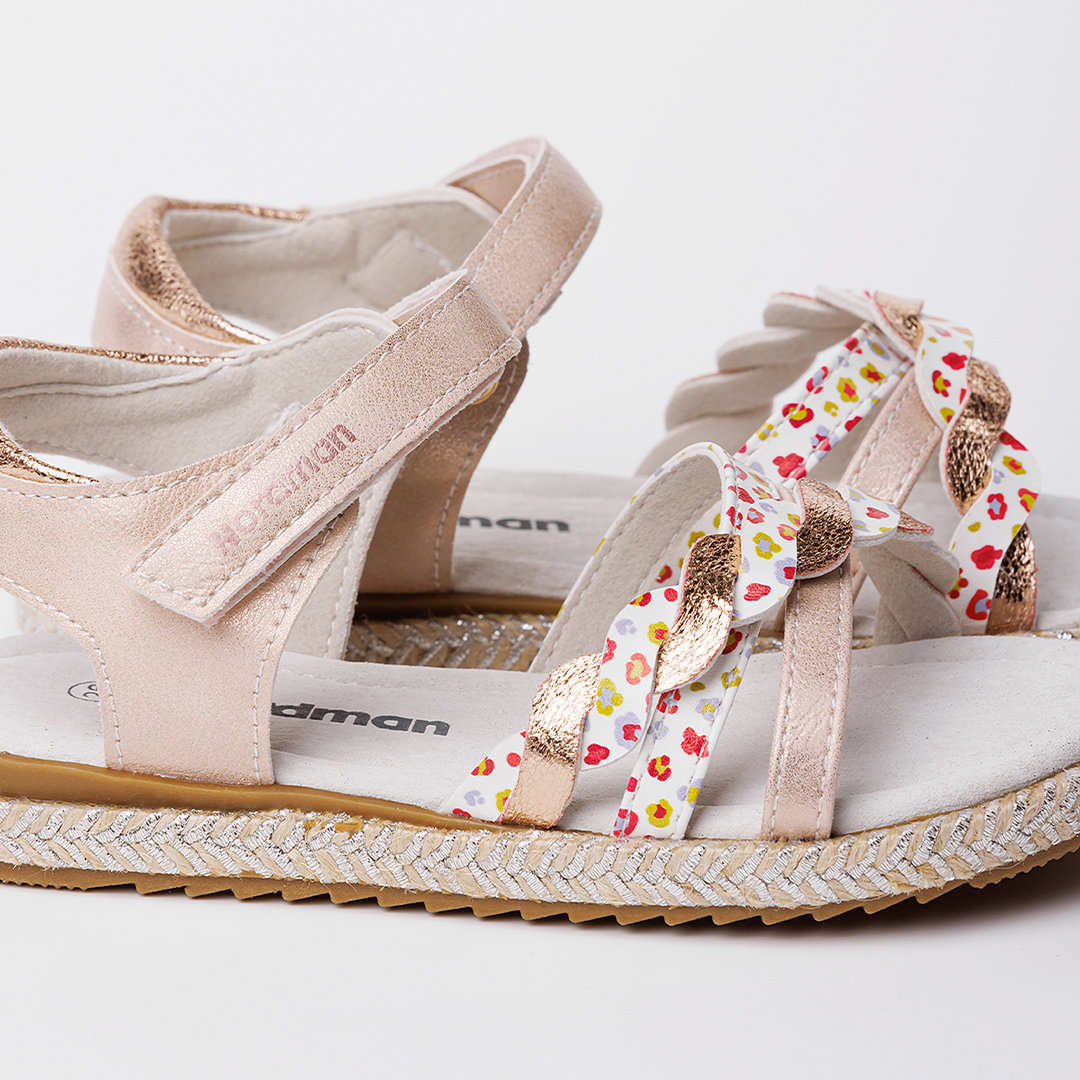 Детские летние босоножки Nordman золотистые - фото 3