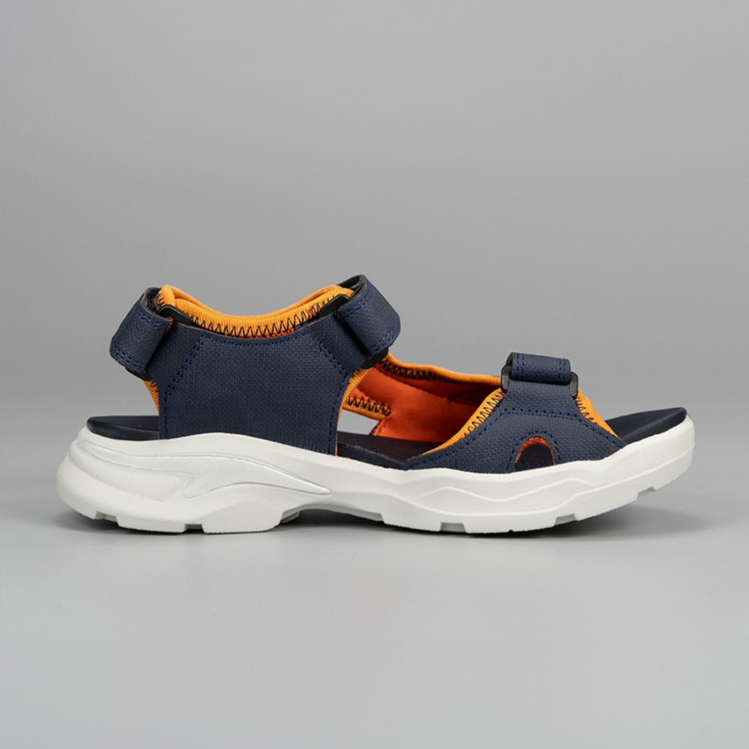 Детские летние сандалии оранжево-синие - фото 9