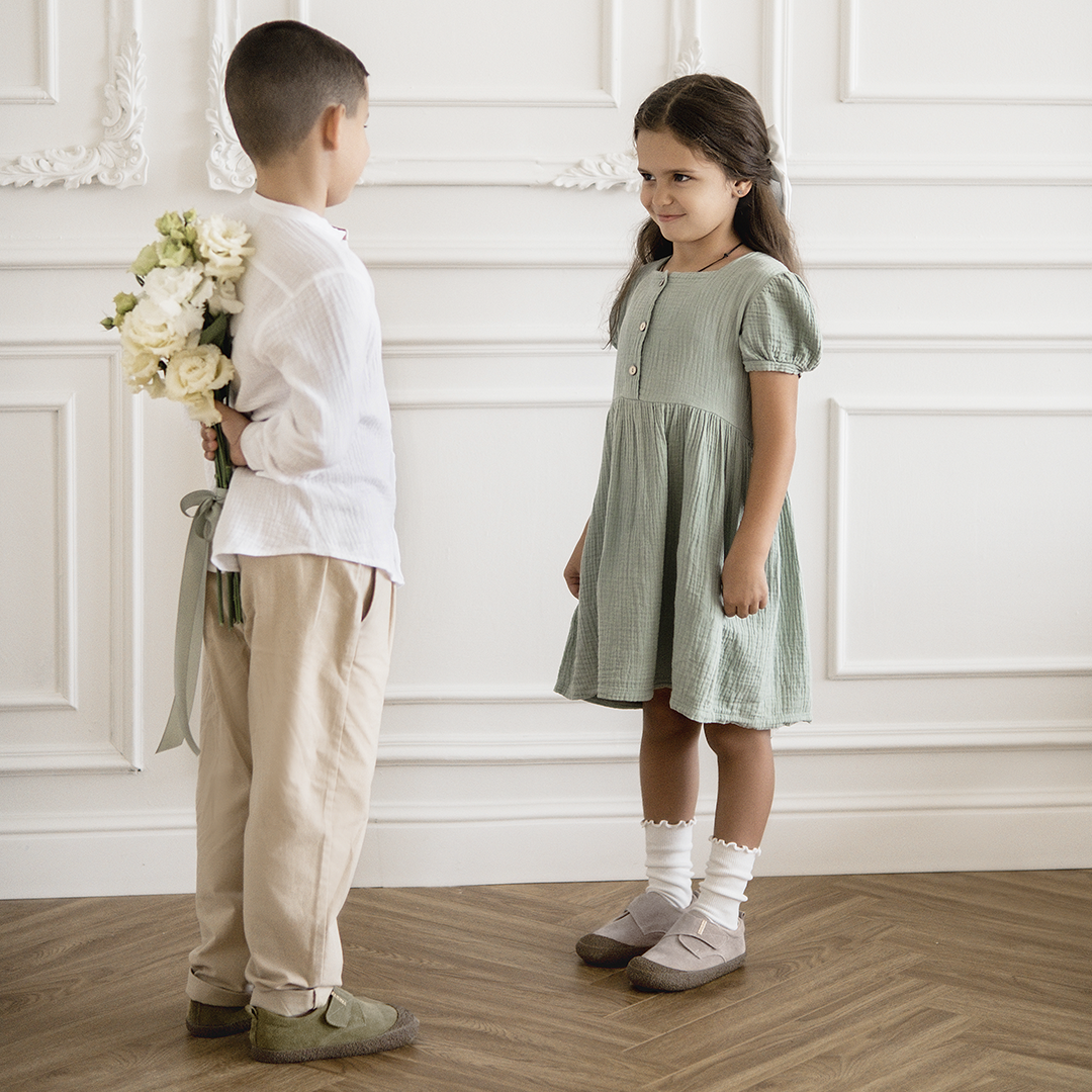 Полуботинки Nordman на двух застежках цвет серый - фото 3