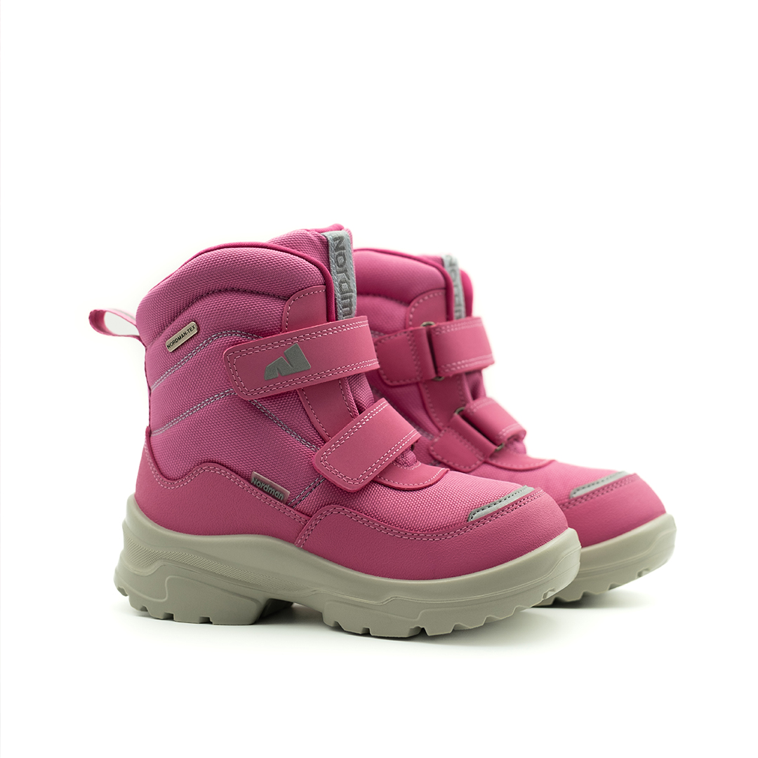 Детские зиммние ботинки Cosmo на двух липучках розовые - фото 2