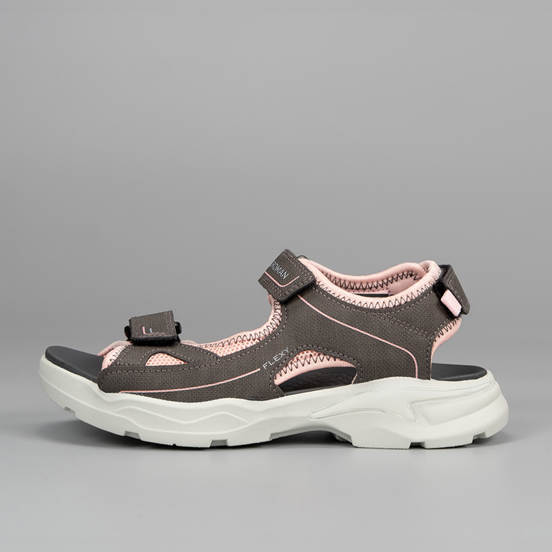 Детские летние сандалии серо-розовые - фото 8