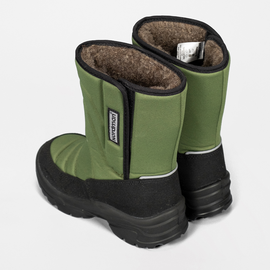 Зимние детские сапоги Nordman Lumi  на липучке Хаки - фото 3