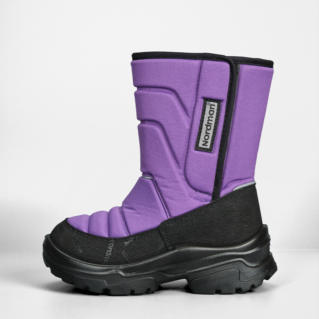 Зимние детские сапоги Nordman Lumi на липучке фиолетовые - фото 5
