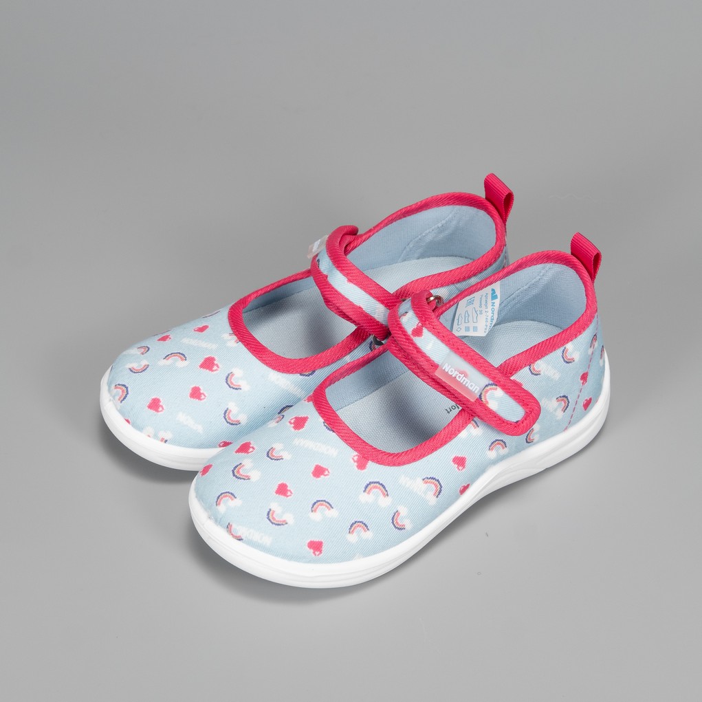 Тапочки детские Nordman Stars голубые с принтом - фото 8