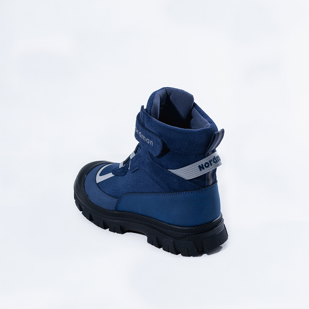 Ботинки Nordman зимние на липучке и шнурках цвет синий - фото 10