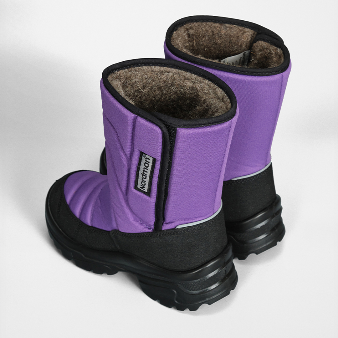 Зимние детские сапоги Nordman Lumi на липучке фиолетовые - фото 3