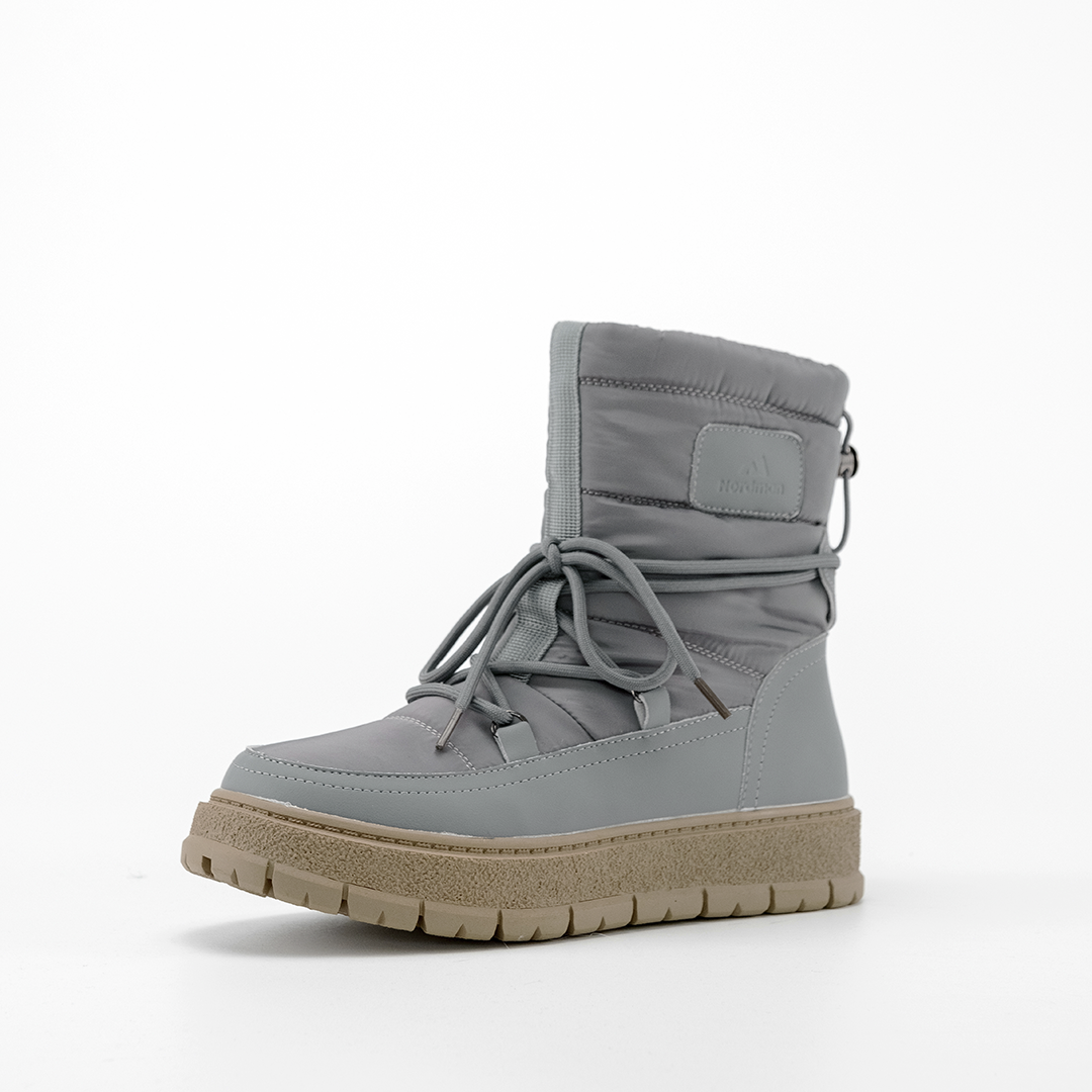 Nordman дутики со шнурком-завязкой цвет серый - фото 7