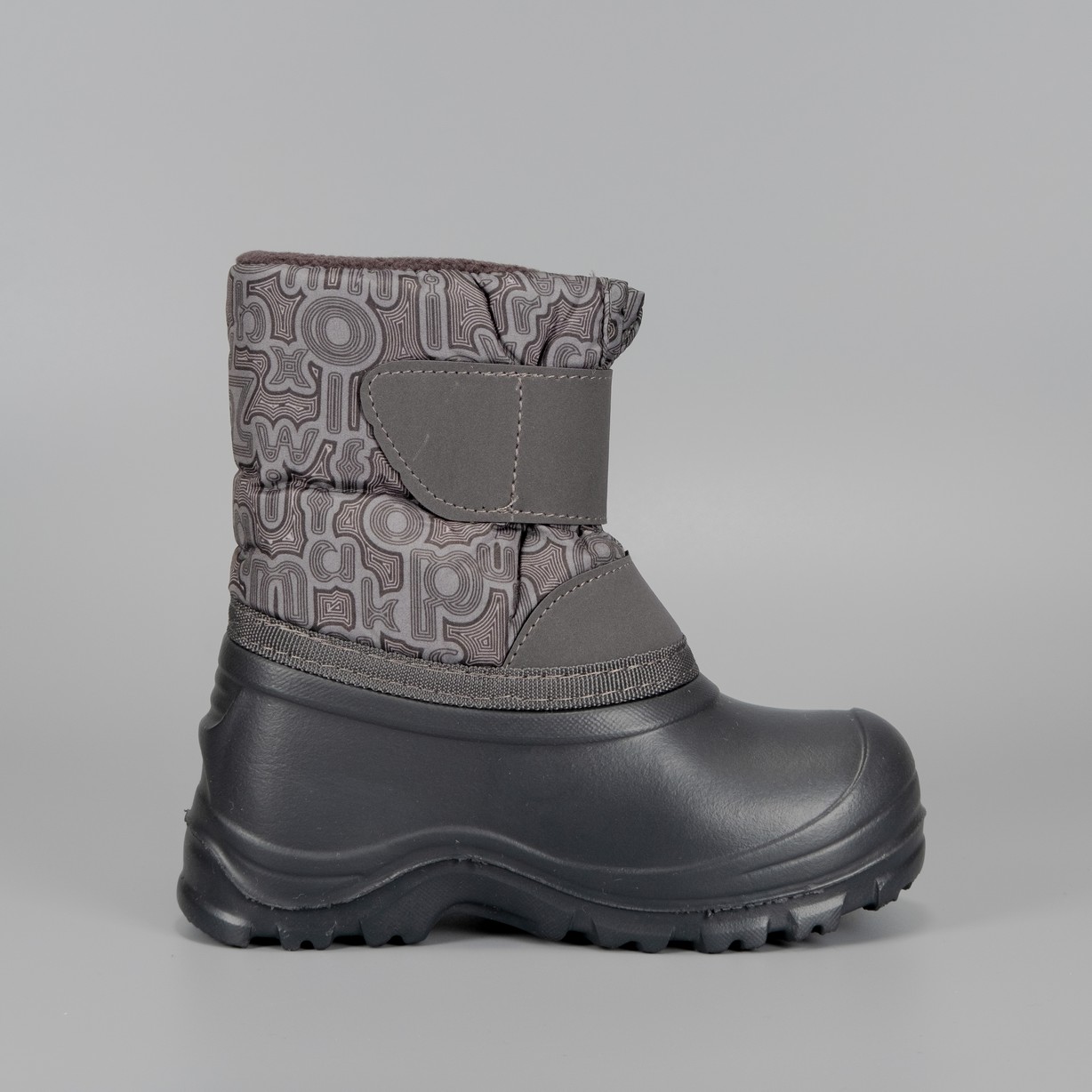 Сноубутсы Nordman Joy из ЭВА на липучке серые с серой подошвой - фото 6