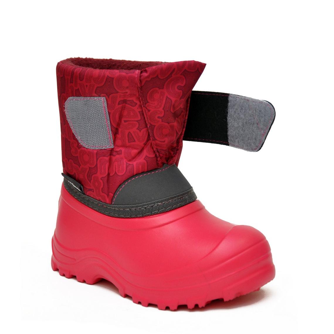 Сноубутсы Nordman Joy из ЭВА на липучке малиновые принт/красный - фото 4