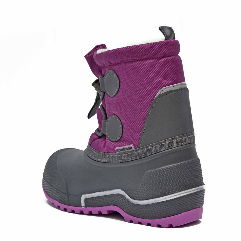 Сноубутсы Nordman Cross из ЭВА+ТЭП Фуксия/серый-фиолето - фото 3