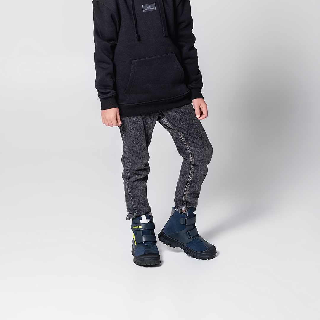 Ботинки Nordman зимние на двух липучках цвет синий - фото 3