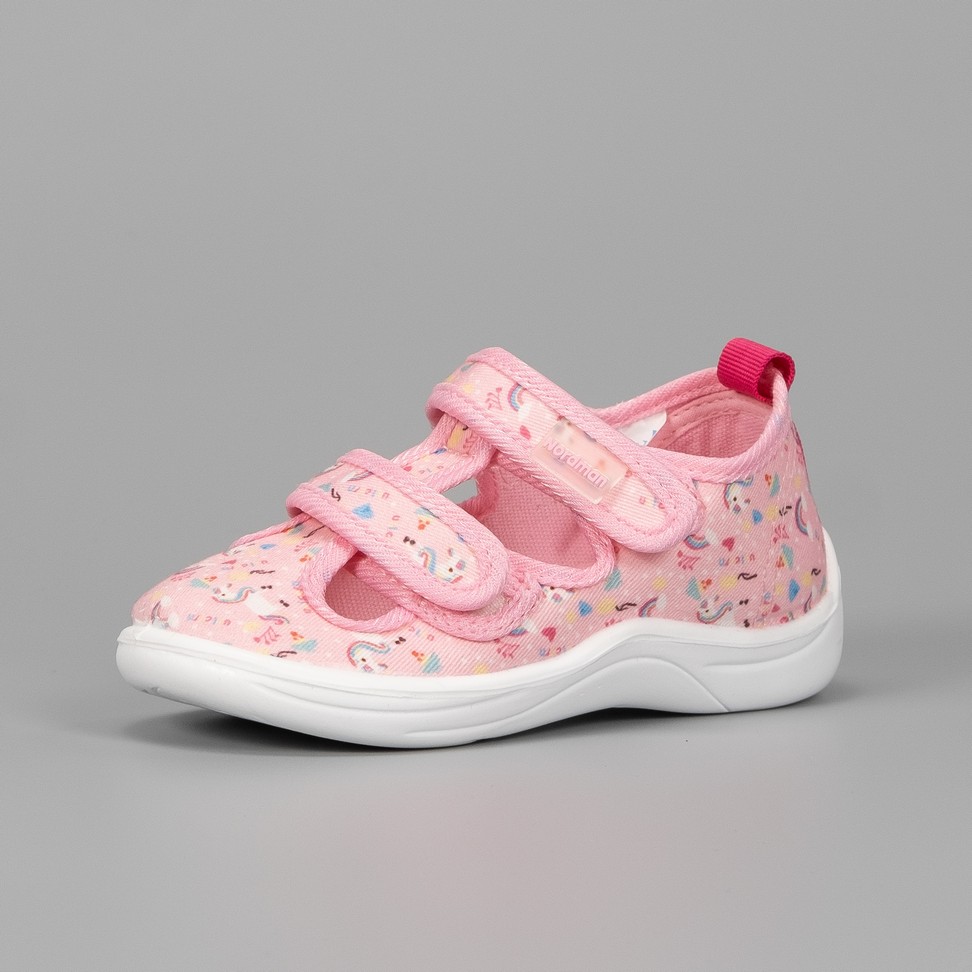 Тапочки детские Nordman Stars розовые c принтом - фото 2