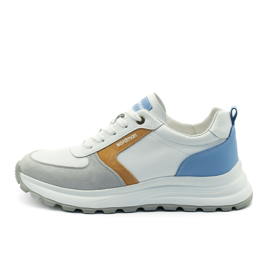 Кроссовки Nordman женские белые c серым - фото 5