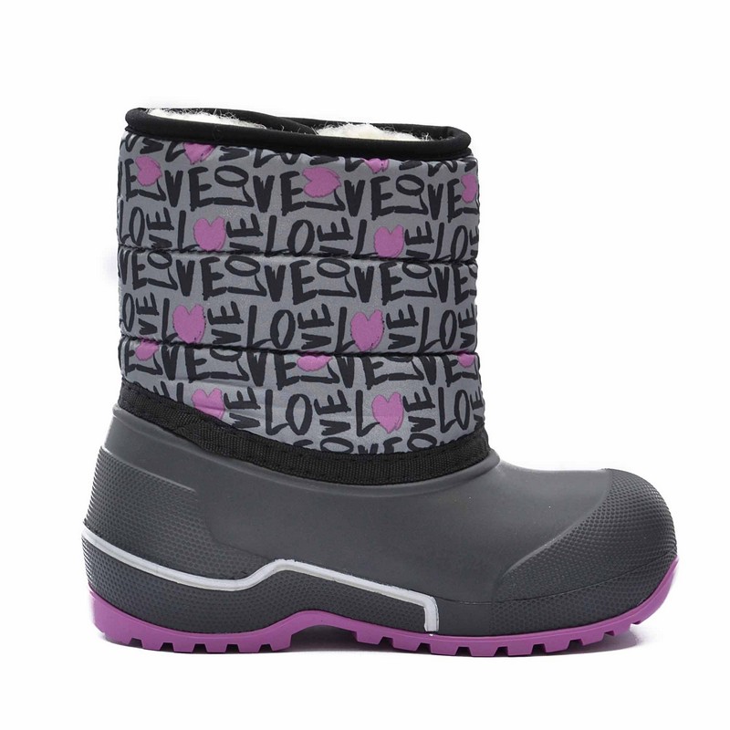 Сноубутсы Nordman Cross из ЭВА, на липучке, Черный/серый-фиолето - фото 5