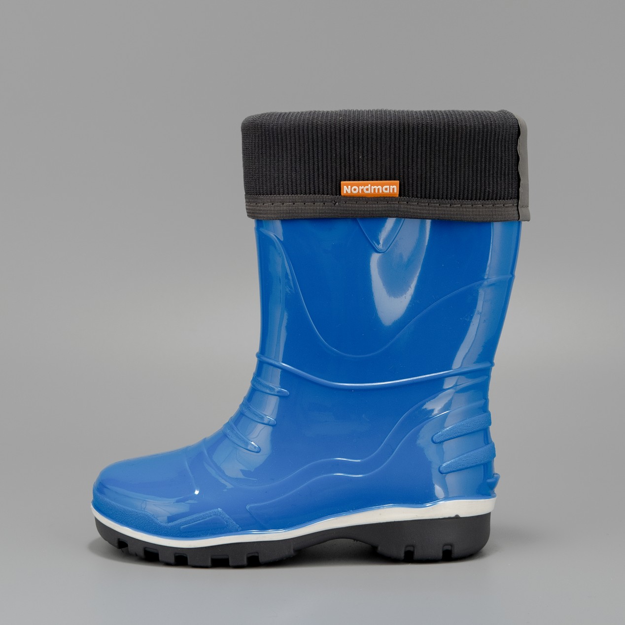 Детские резиновые сапоги с флисовым утеплителем NORDMAN STEP светло-синие - фото 3