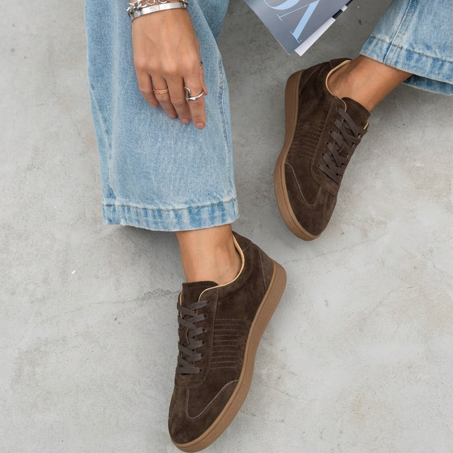 Женские кроссовки Nordman коричневые - фото 1