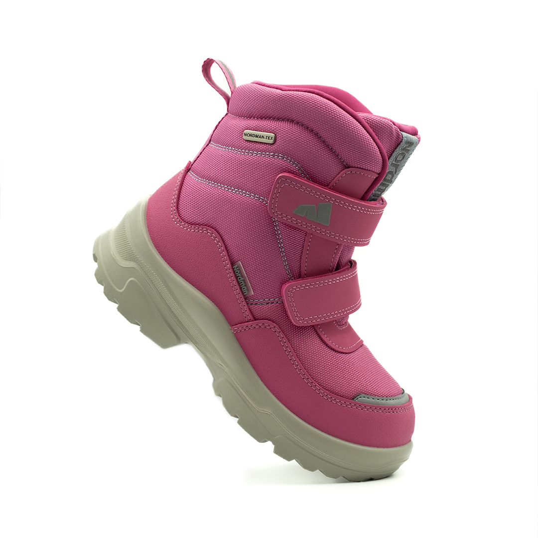 Детские зиммние ботинки Cosmo на двух липучках розовые - фото 6