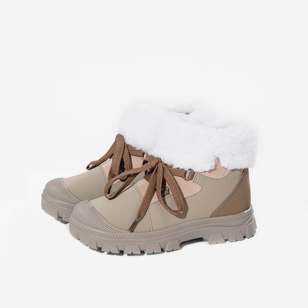 Ботинки Nordman  зимние на шнурках цвет бежевый - фото 5