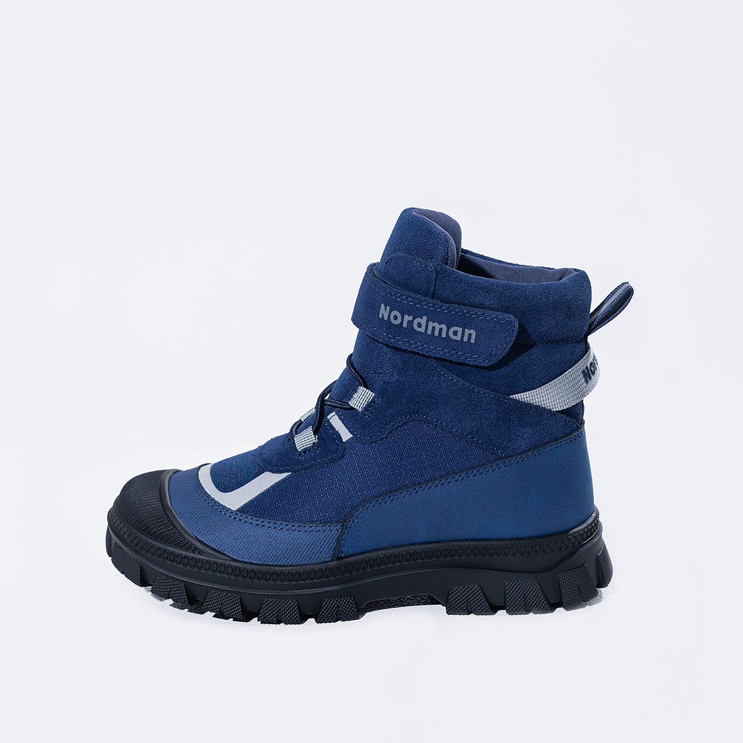 Ботинки Nordman зимние на липучке и шнурках цвет синий - фото 8