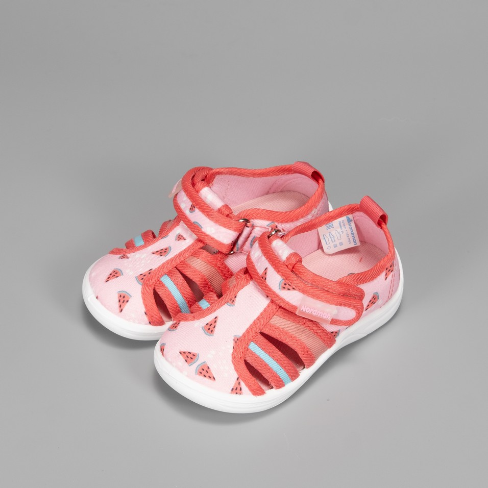 Тапочки детские Nordman Stars розовые с принтом - фото 8