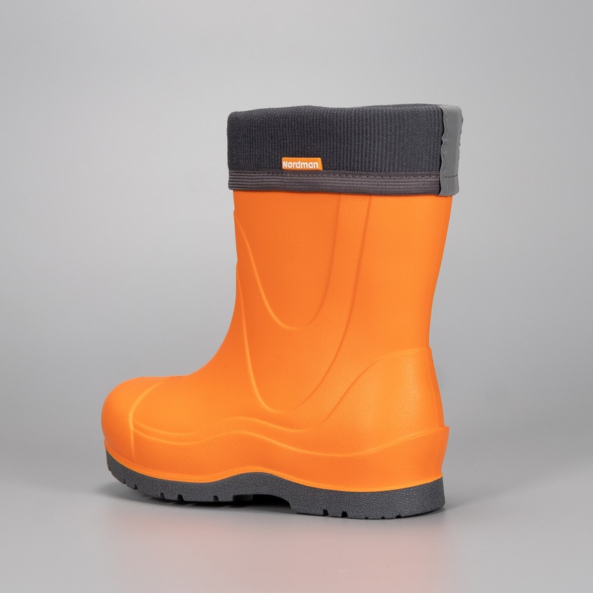 Сапоги детские Nordman Rocket со съемным флисовым утеплителем оранжевые - фото 4