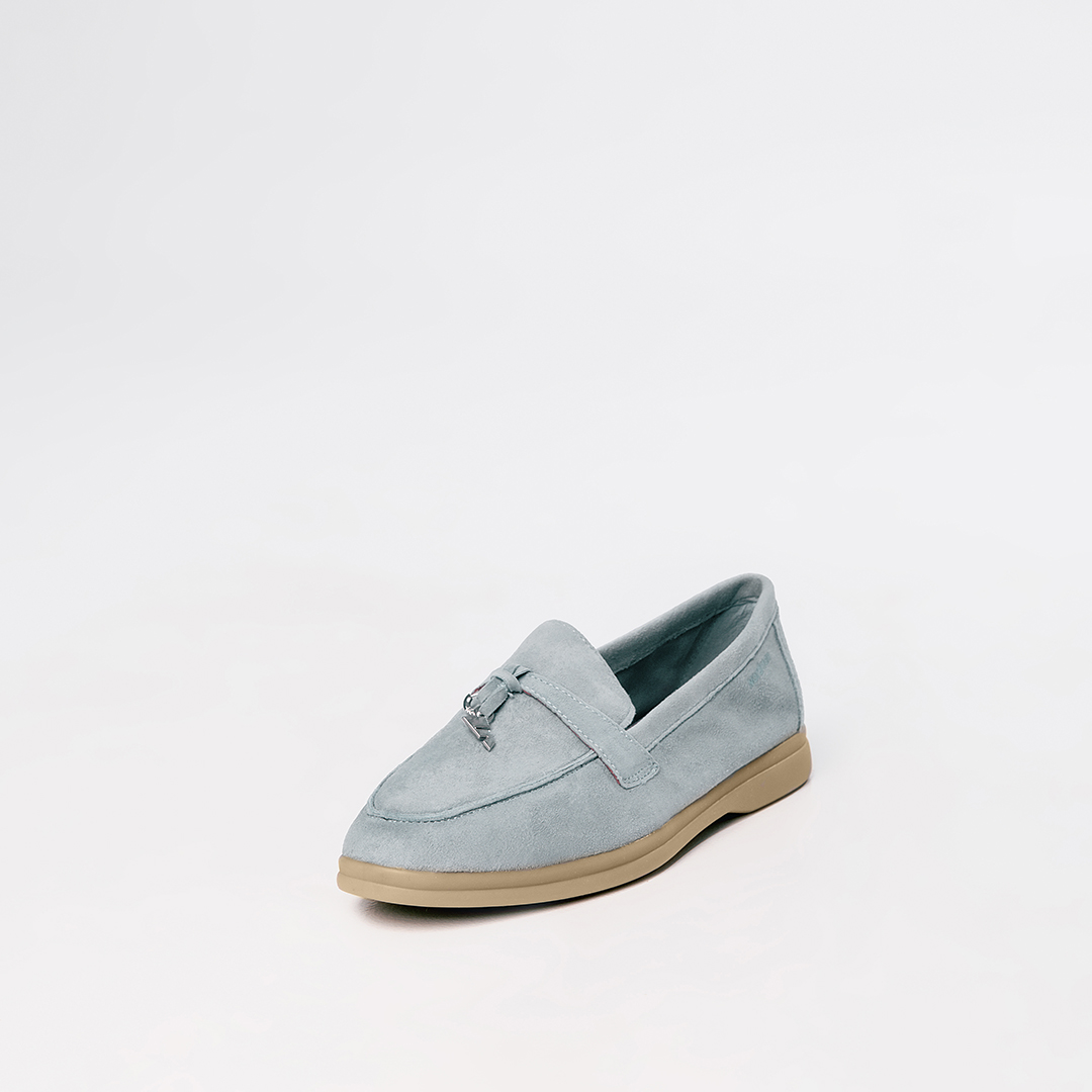 Женские лоферы цвет голубой - фото 5