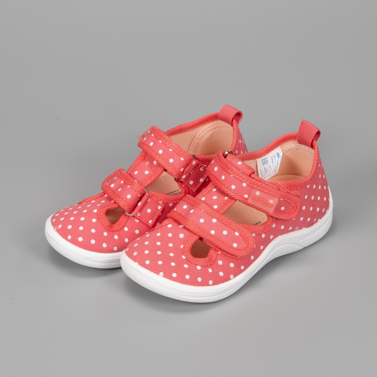 Тапочки детские Nordman Stars коралловые с принтом - фото 7