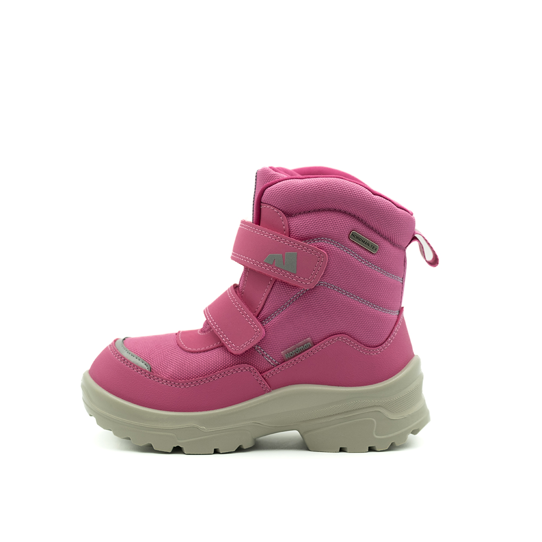 Детские зиммние ботинки Cosmo на двух липучках розовые - фото 1