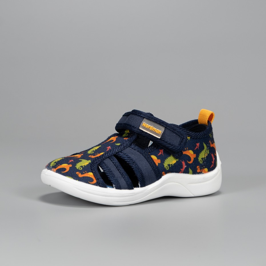 Тапочки детские Nordman Stars cиние с принтом - фото 3