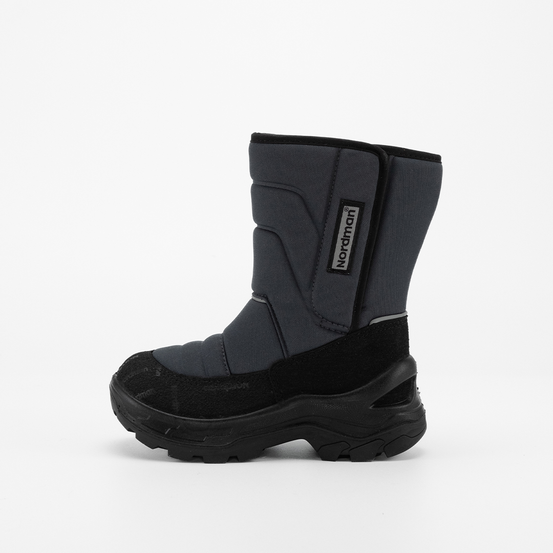 Зимние детские сапоги Nordman Lumi c липучкой цвет темно-серый - фото 4