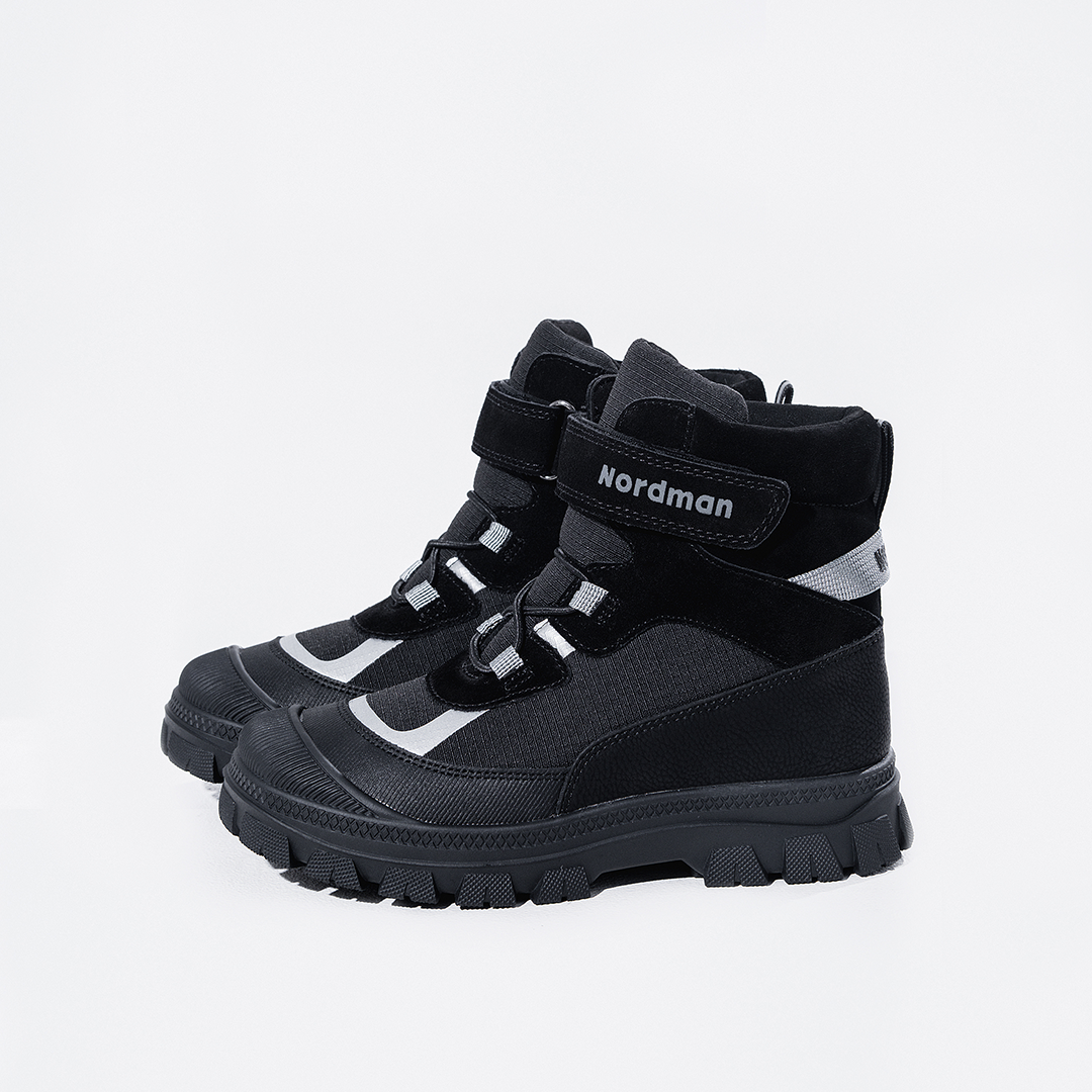 Ботинки Nordman зимние на липучке и шнурках цвет черный - фото 4
