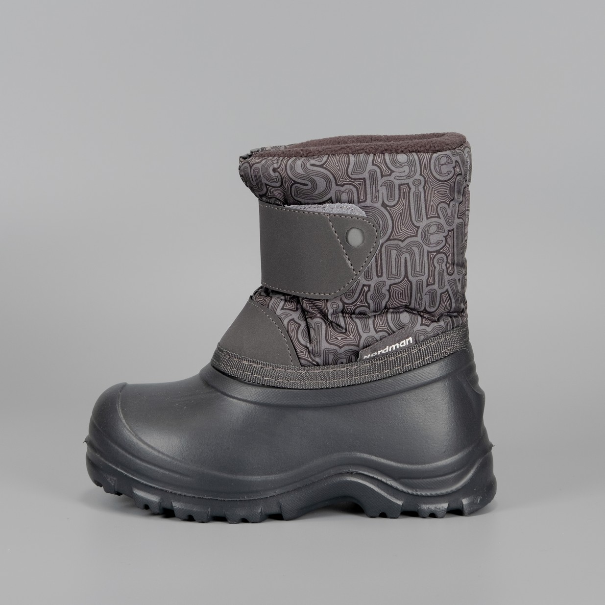 Сноубутсы Nordman Joy из ЭВА на липучке серые с серой подошвой - фото 4