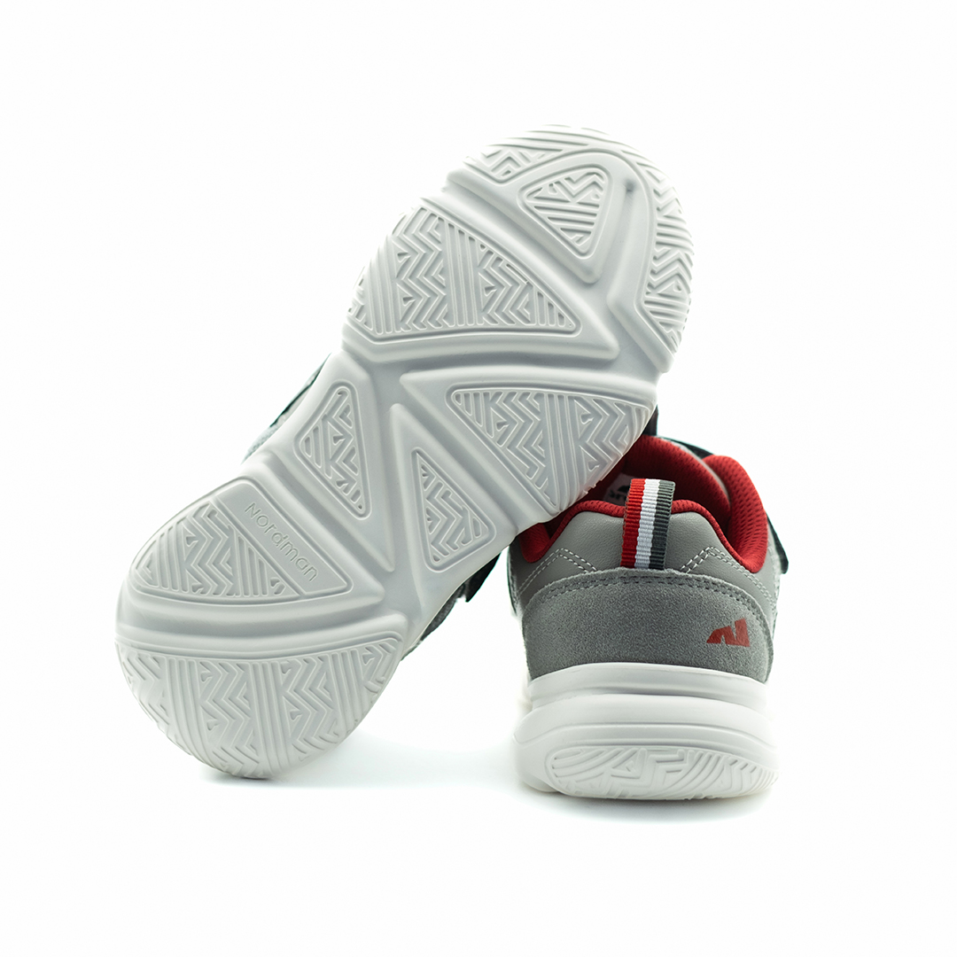 Детские кроссовки из натуральной кожи серые - фото 6