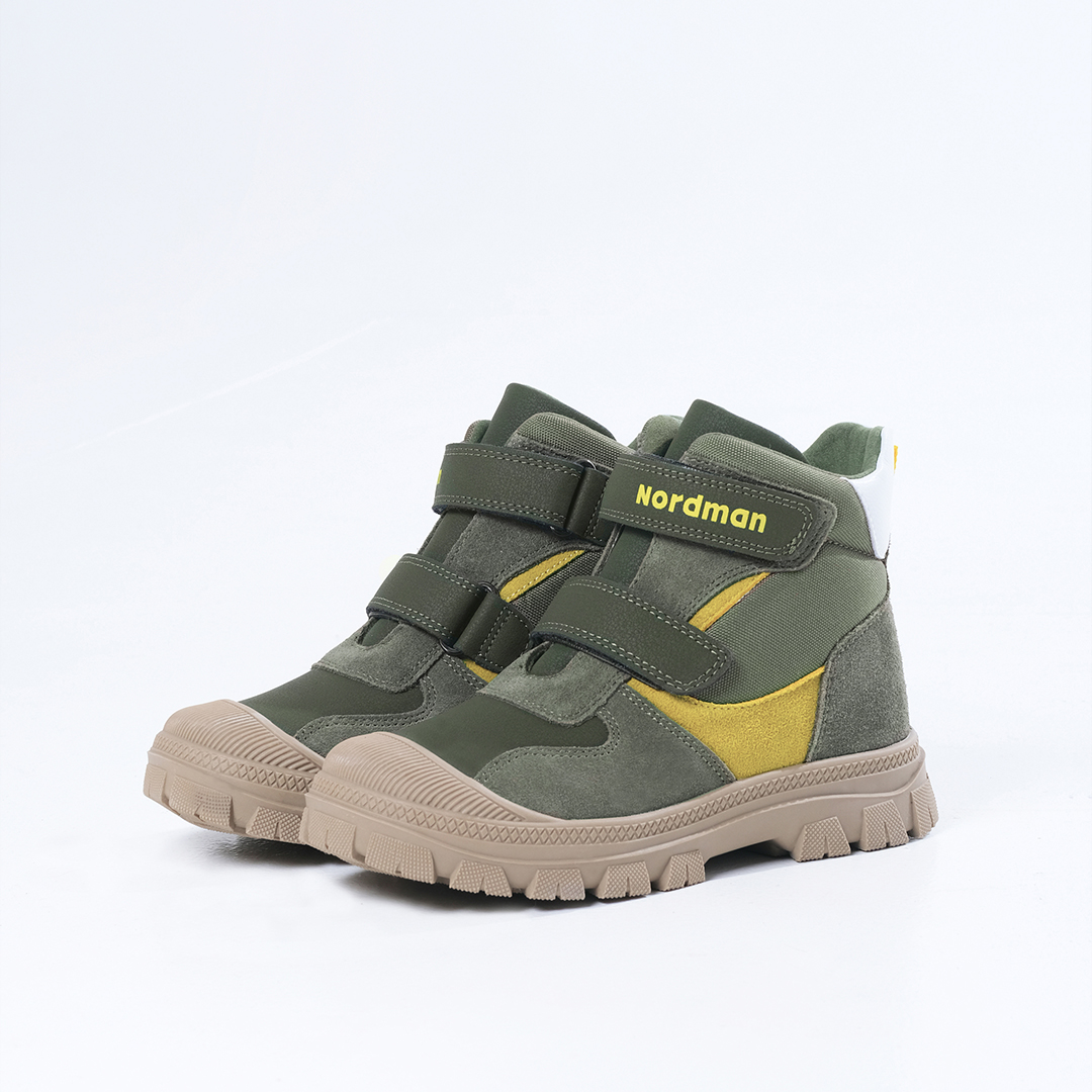 Ботинки Nordman зимние на двух липучках цвет зеленый - фото 4