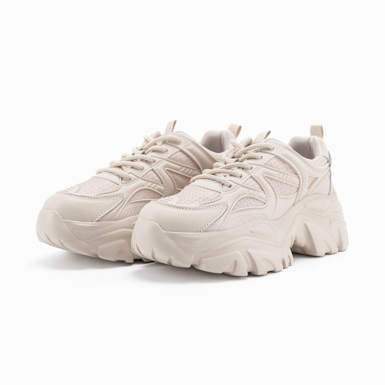 Кроссовки женские на высокой подошве Nordman цвет бежевый - фото 3