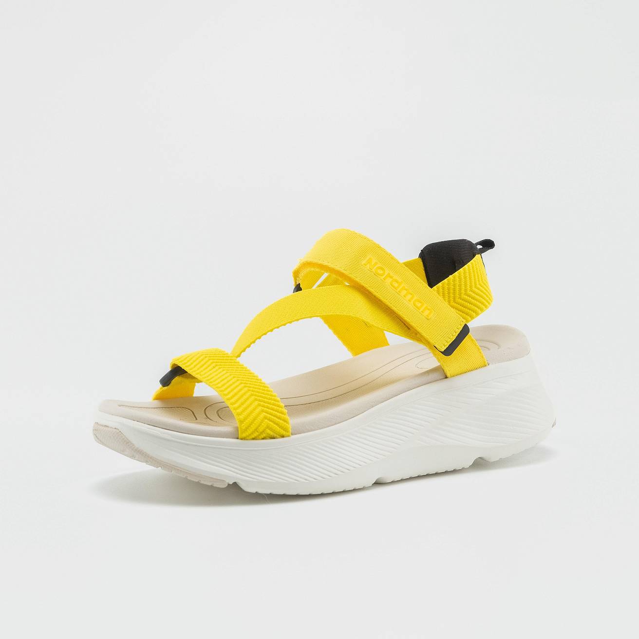 Nordman сандалии женские летние чёрно-жёлтые - фото 5