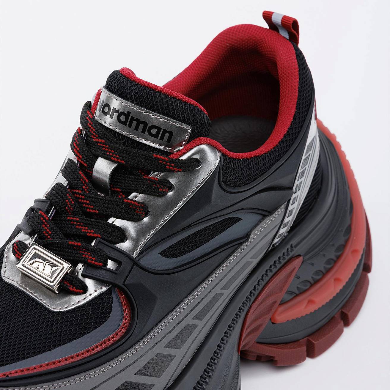 Женские кроссовки Nordman черные с красным - фото 5