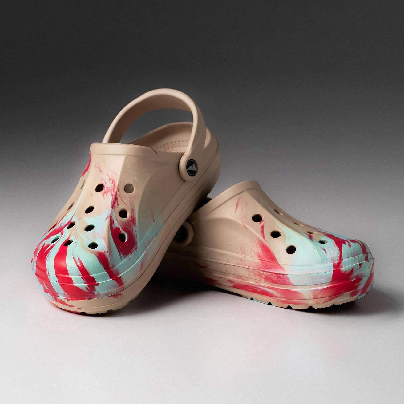 Сабо из ЭВА Nordman Shark цвет бежевый с модуляцией розовый с голубым - фото 6